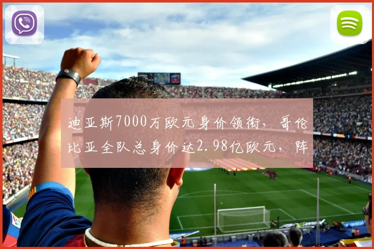 迪亚斯7000万欧元身价领衔，哥伦比亚全队总身价达2.98亿欧元，阵容价值解析